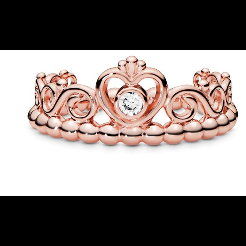 Ladies Princess Tiara Crown Ring Size 54